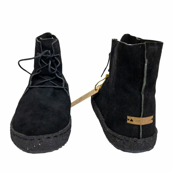 Laidback London Black Emre Crepe Suede Moccasin Ankle Boots High Tops US 8 EU 39 - Picture 6 of 12